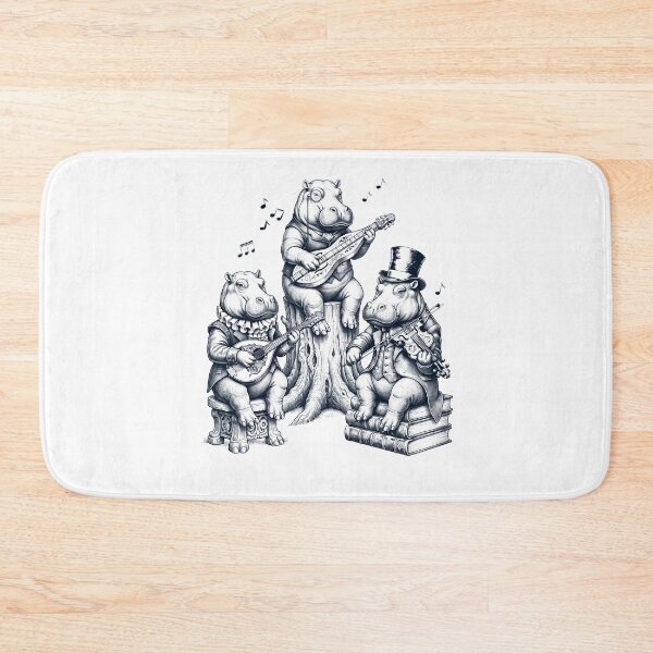 Item preview, Vintage Hippo Music Instrument Animal Lover designed and sold by dian-rody-crest.