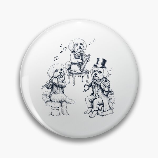 Item preview, Vintage Maltese Music Instrument Dog Lover designed and sold by dian-rody-crest.