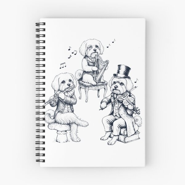 Item preview, Vintage Maltese Music Instrument Dog Lover designed and sold by dian-rody-crest.