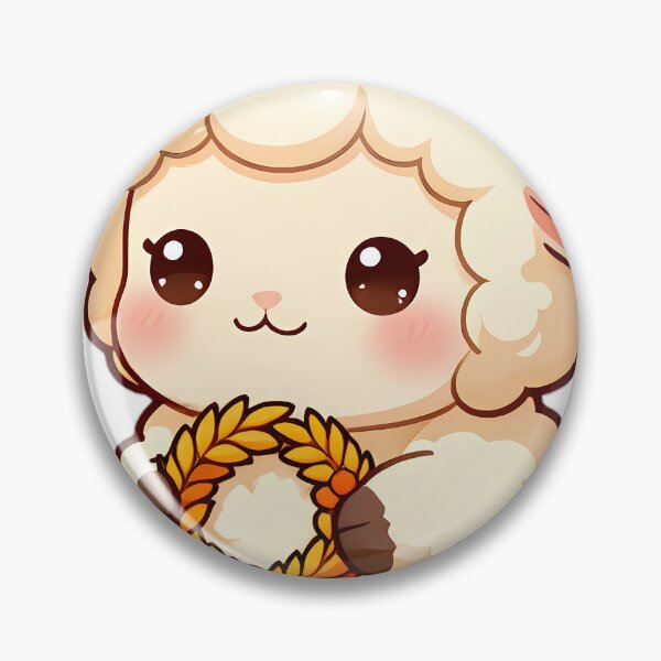 Item preview, Cute Baby Lamb with Harvest Wheat Wreath Thanksgiving designed and sold by pumsquare.