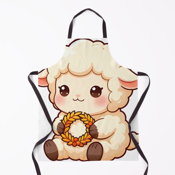 Item preview, Cute Baby Lamb with Harvest Wheat Wreath Thanksgiving designed and sold by pumsquare.