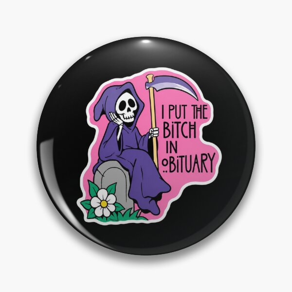 Item preview, Obituary Vintage Grim Reaper Dark Humor designed and sold by BarnettemarArts.