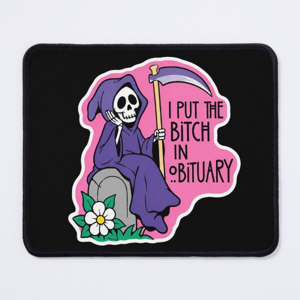 Item preview, Obituary Vintage Grim Reaper Dark Humor designed and sold by BarnettemarArts.