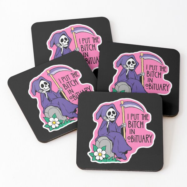 Item preview, Obituary Vintage Grim Reaper Dark Humor designed and sold by BarnettemarArts.
