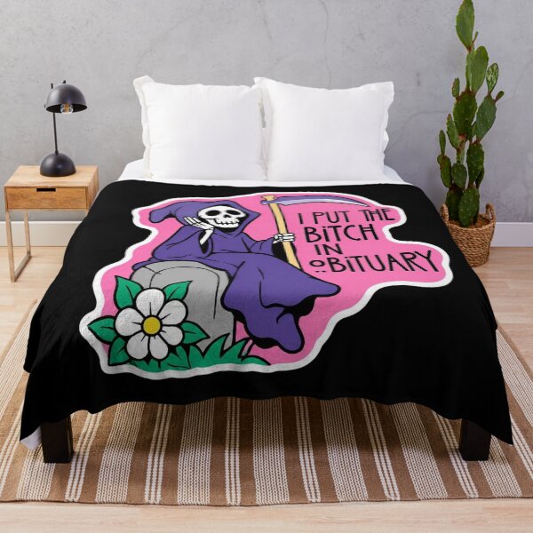 Item preview, Obituary Vintage Grim Reaper Dark Humor designed and sold by BarnettemarArts.