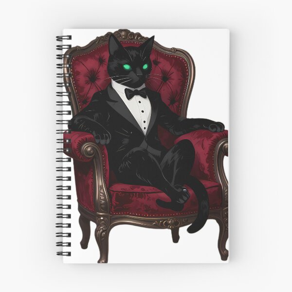 Item preview, Gothic Phantom Tuxedo Cat Velvet Armchair designed and sold by IllumeInk.