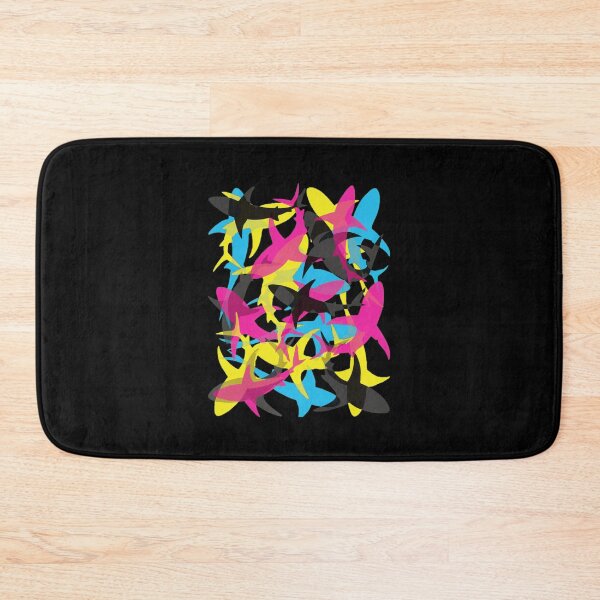 Item preview, CMYK Sharks Graphic Art Print designed and sold by lamercarv.