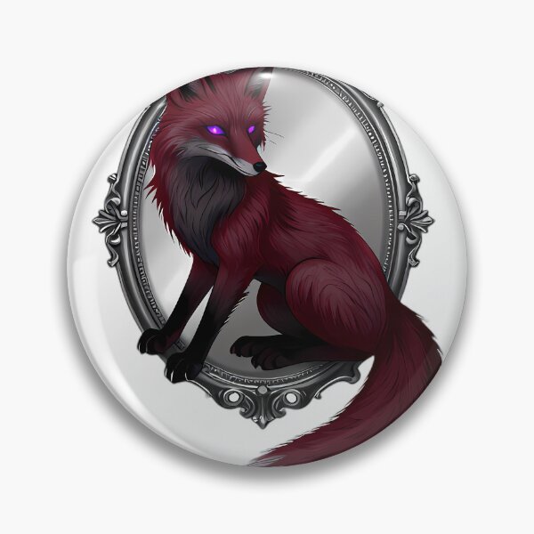 Item preview, Gothic Phantom Fox Silver Hand Mirror designed and sold by IllumeInk.