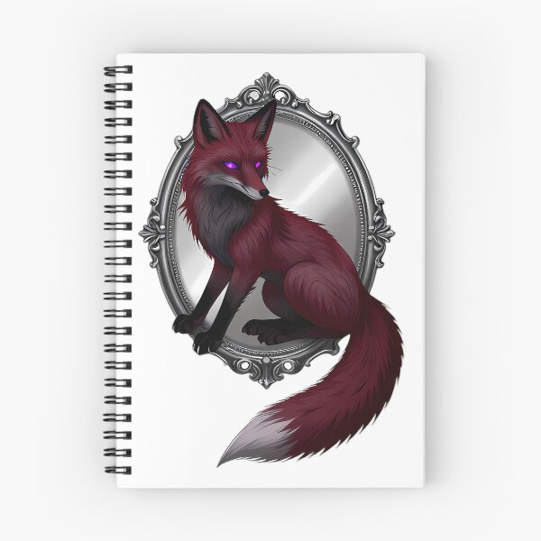 Item preview, Gothic Phantom Fox Silver Hand Mirror designed and sold by IllumeInk.