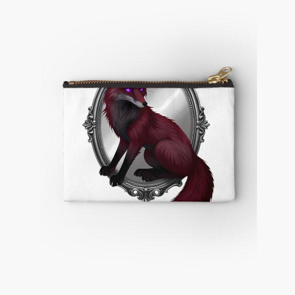 Item preview, Gothic Phantom Fox Silver Hand Mirror designed and sold by IllumeInk.
