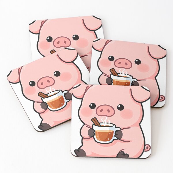 Item preview, Cute Baby Piglet with Spiced Apple Cider Thanksgiving designed and sold by pumsquare.