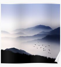 Flying Over The Fog Poster