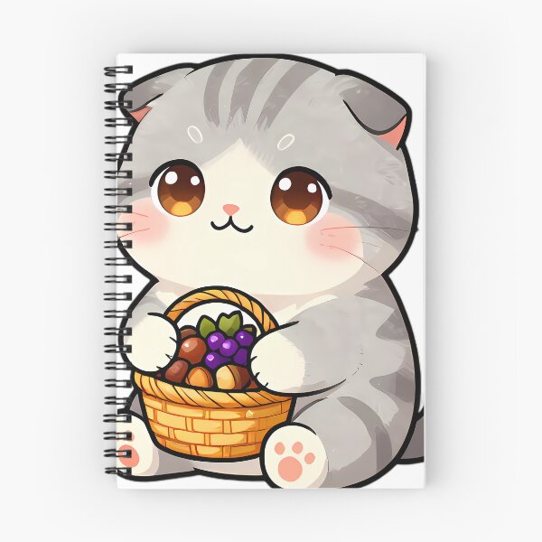 Item preview, Cute Scottish Fold Kitten with Harvest Cornucopia Thanksgiving designed and sold by pumsquare.