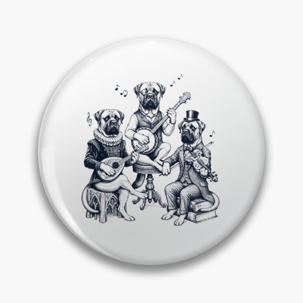 Item preview, Vintage Mastiff Music Instrument Dog Lover designed and sold by dian-rody-crest.