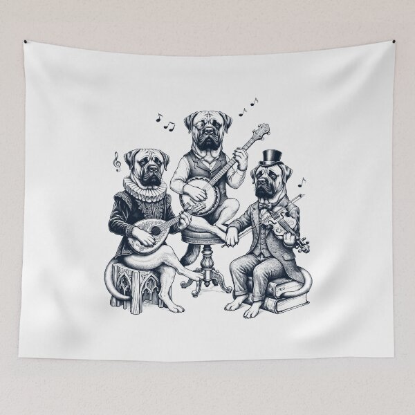 Item preview, Vintage Mastiff Music Instrument Dog Lover designed and sold by dian-rody-crest.