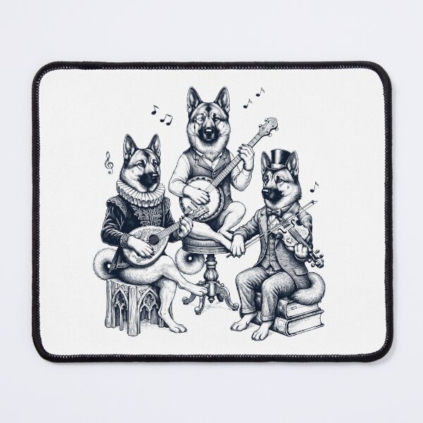 Item preview, Vintage Norwegian Elkhound Music Instrument Dog Lover designed and sold by dian-rody-crest.
