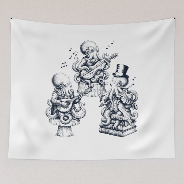 Item preview, Vintage Octopus Music Instrument Animal Lover designed and sold by dian-rody-crest.