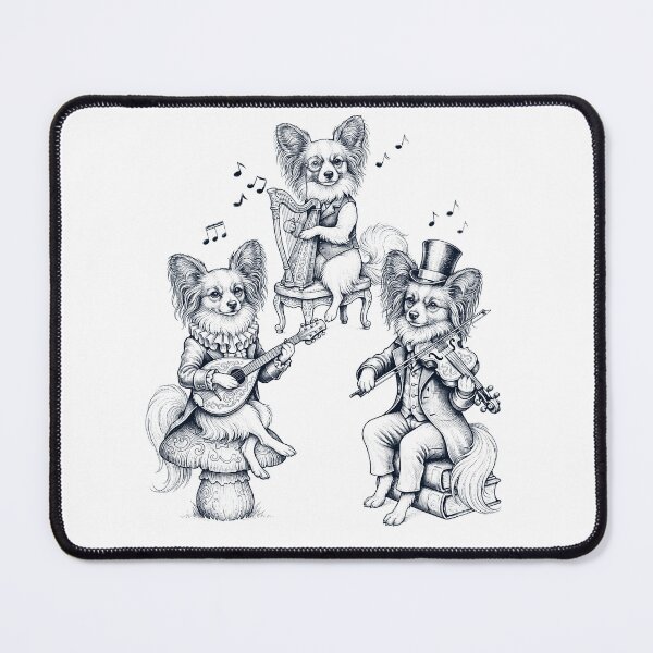 Item preview, Vintage Papillon Music Instrument Dog Lover designed and sold by dian-rody-crest.