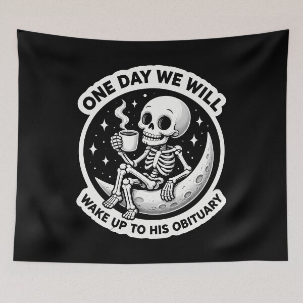 Item preview, One Day We Will Wake Up To His Obituary Retro designed and sold by BarnettemarArts.