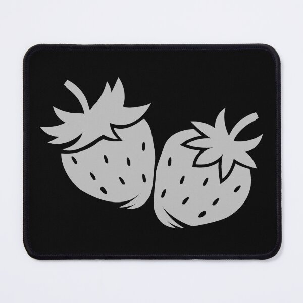 Item preview, Silver Strawberry Pair Fruit Design designed and sold by pattern-archive.