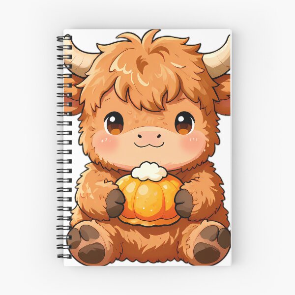 Item preview, Cute Highland Cow Calf with Pumpkin Pie Thanksgiving designed and sold by pumsquare.