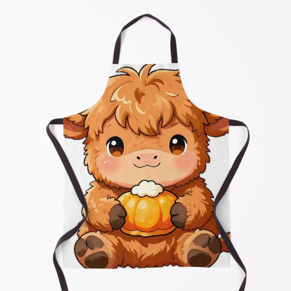 Item preview, Cute Highland Cow Calf with Pumpkin Pie Thanksgiving designed and sold by pumsquare.