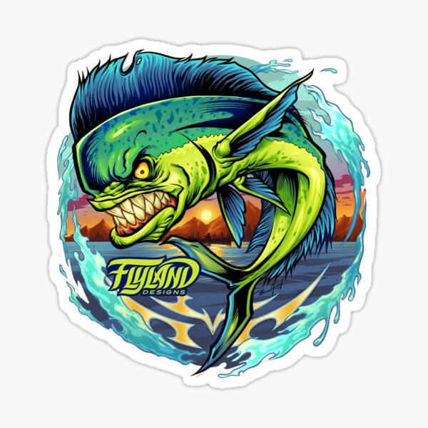 Vista previa del artículo con la obra «Angry Mahi-Mahi», diseñado y vendido por Brian Allen.