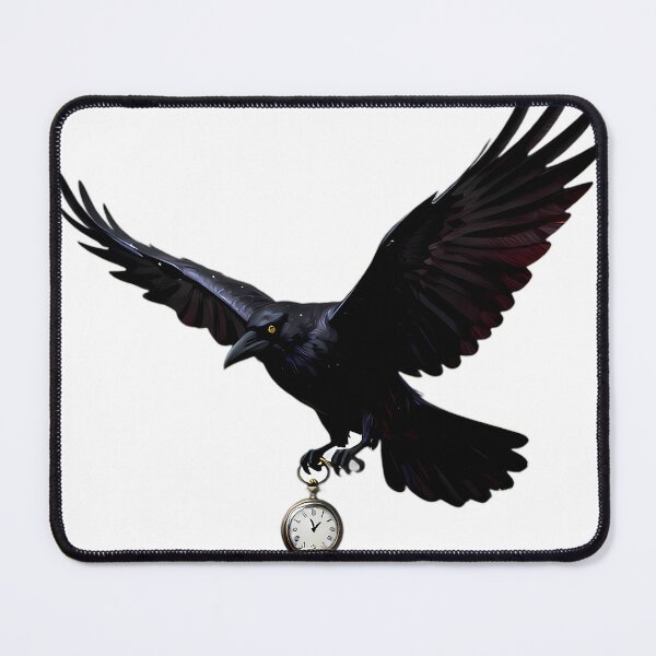 Item preview, Gothic Phantom Crow Flying Pocket Watch designed and sold by IllumeInk.