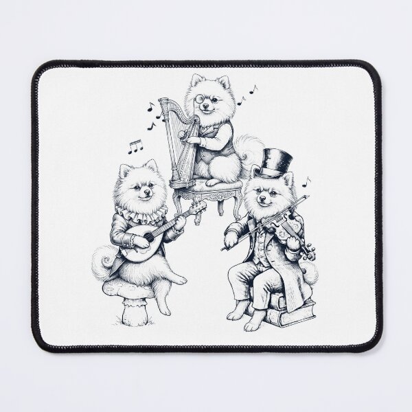 Item preview, Vintage Pomeranian Music Instrument Dog Lover designed and sold by dian-rody-crest.
