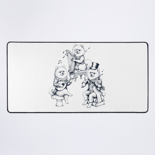Item preview, Vintage Pomeranian Music Instrument Dog Lover designed and sold by dian-rody-crest.
