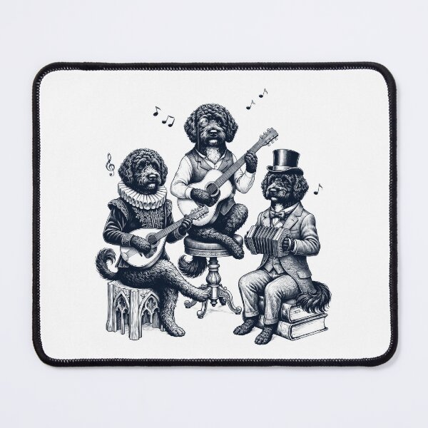 Item preview, Vintage Portuguese Water Dog Music Instrument Dog Lover designed and sold by dian-rody-crest.