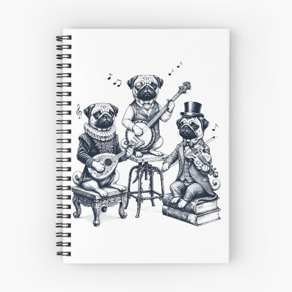 Item preview, Vintage Pug Music Instrument Dog Lover designed and sold by dian-rody-crest.
