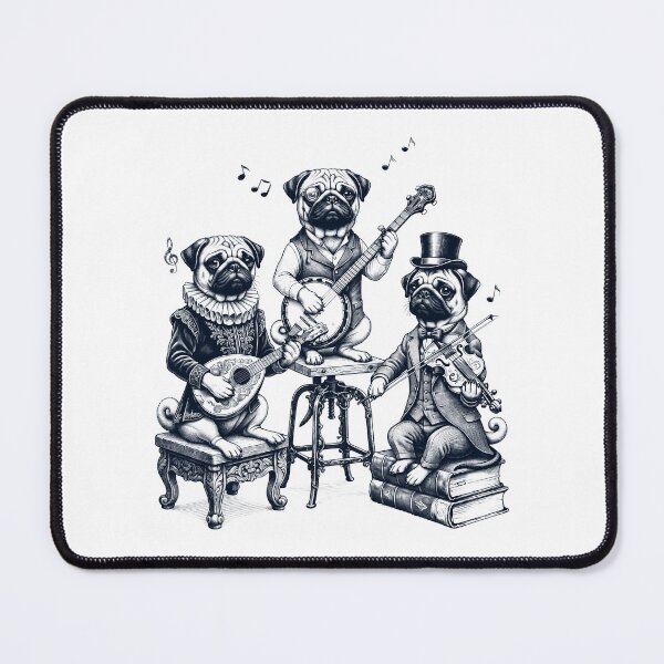 Item preview, Vintage Pug Music Instrument Dog Lover designed and sold by dian-rody-crest.
