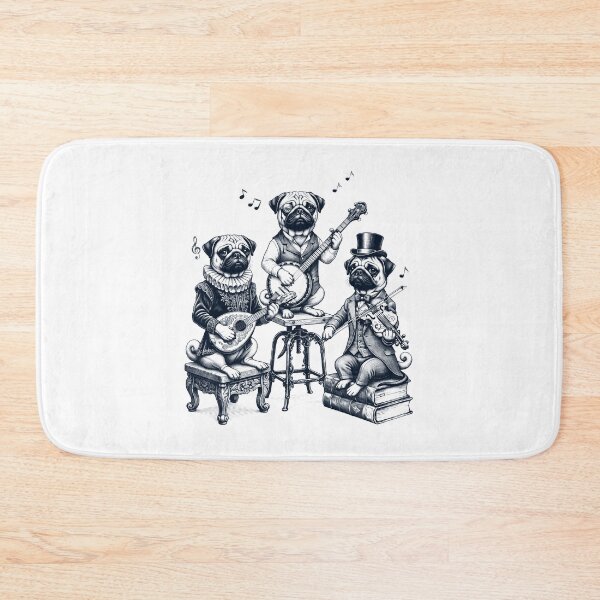 Item preview, Vintage Pug Music Instrument Dog Lover designed and sold by dian-rody-crest.