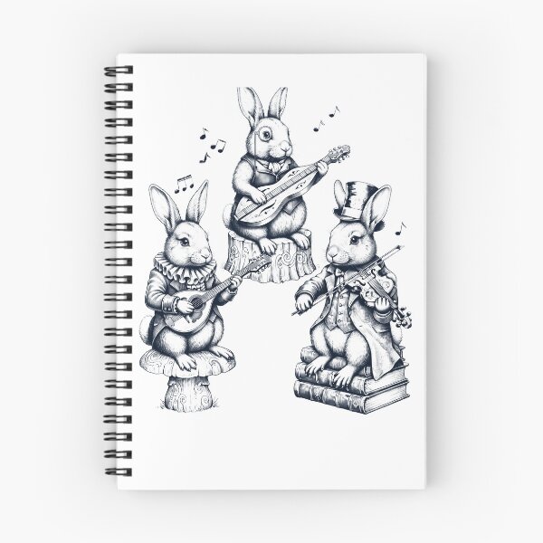 Item preview, Vintage Rabbit Music Instrument Animal Lover designed and sold by dian-rody-crest.