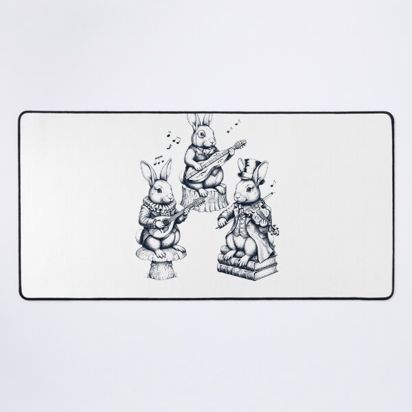 Item preview, Vintage Rabbit Music Instrument Animal Lover designed and sold by dian-rody-crest.