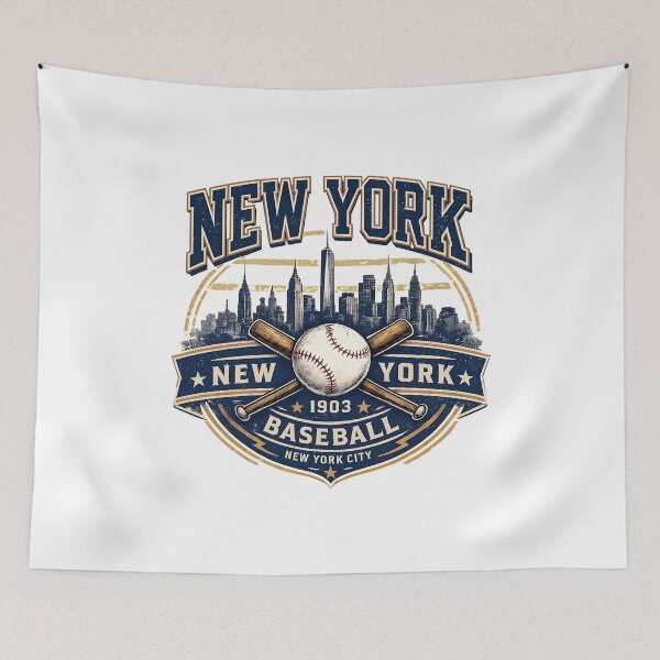 Item preview, New York Baseball Vintage Skyline USA Tee designed and sold by CitrinAvid8.