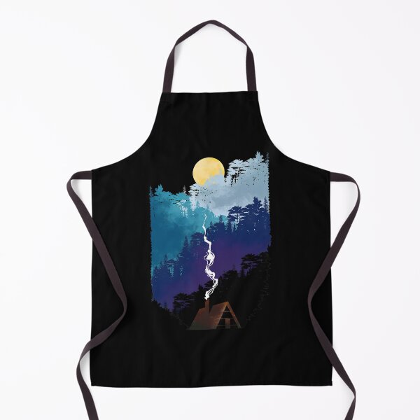 Item preview, Cozy Cabin Moonlit Forest Night designed and sold by lamercarv.