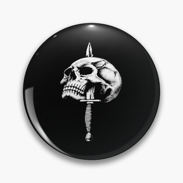 Item preview, Commando Dagger Skull Retro Black And White Uk Armed Forces designed and sold by bernicepgossc.