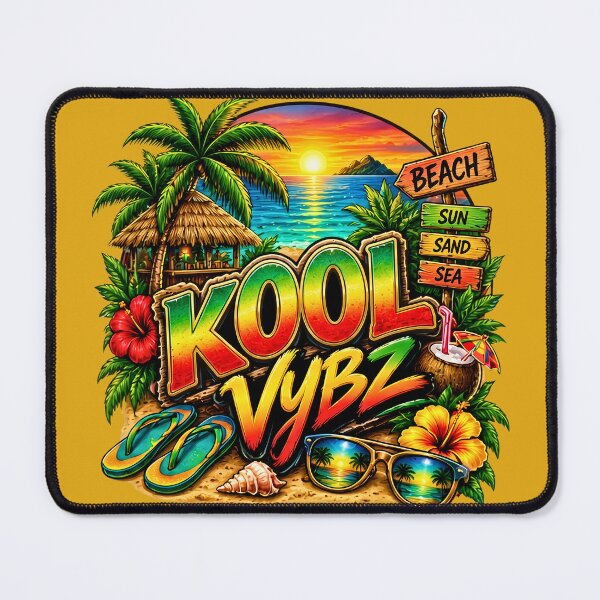 Item preview, Kool Vybz Beach Sunset Tropical Vacation Reggae Vibe designed and sold by digitalbob60.
