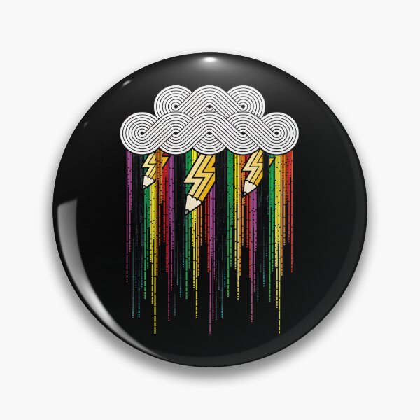 Item preview, Creative Cloud Pencil Lightning Rainbow Rain Art designed and sold by sotospor.