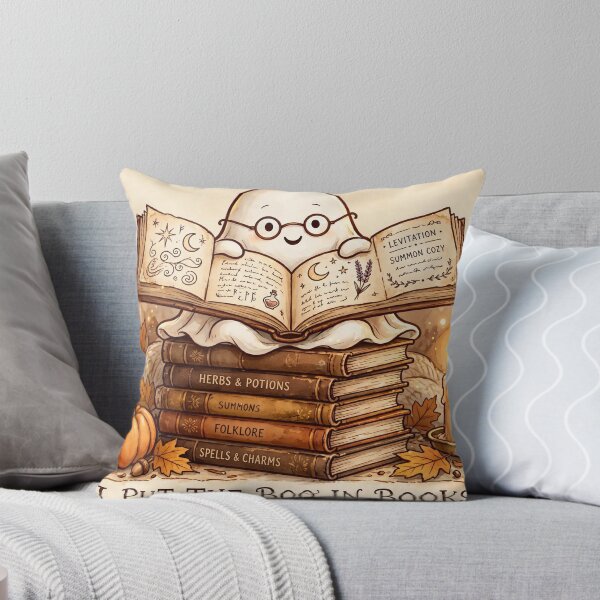 Item preview, I Put the Boo in Books Shirt – Cute Ghost Librarian Halloween Tee designed and sold by KERK Art and Design.