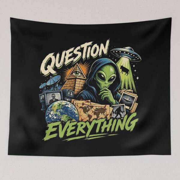 Item preview, Question Everything Retro Mystery Paranormal Humor designed and sold by BethanyAguirre.