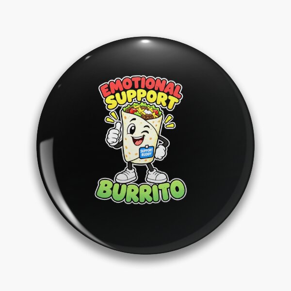 Item preview, Funny Emotional Support Burrito Food Humor Art designed and sold by elderberry.
