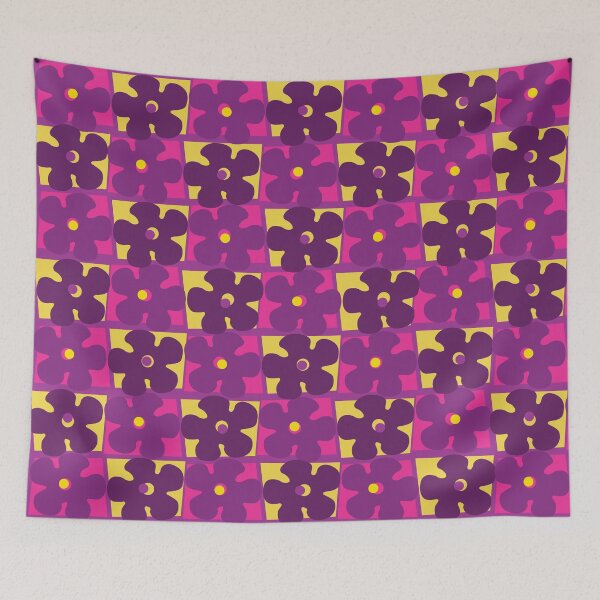 Item preview, Spongebob Floral Wall Pattern in Purple designed and sold by neonflwr.