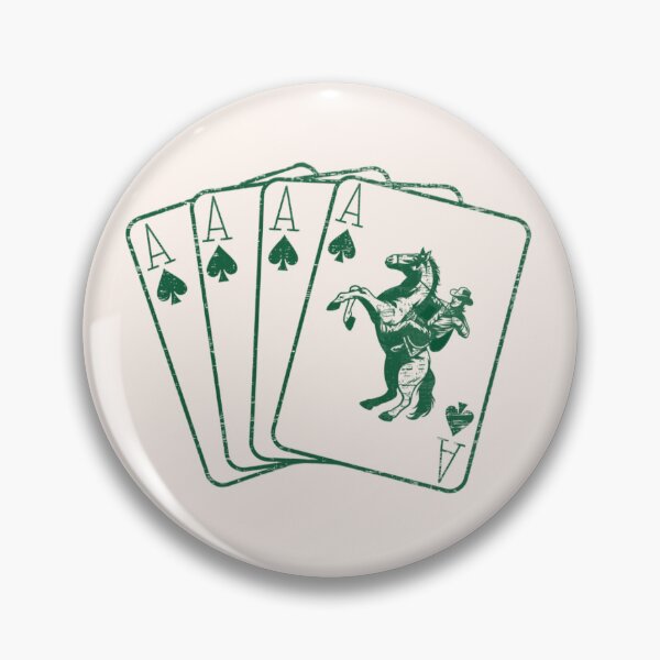 Item preview, Dallas Stars Ace of Spades inspired button-pin-sticker designed and sold by Victoriagreenjewelry.