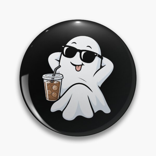 Item preview, Cool Ghost Drinking Iced Coffee Funny Halloween Summerween designed and sold by BethanyAguirre.