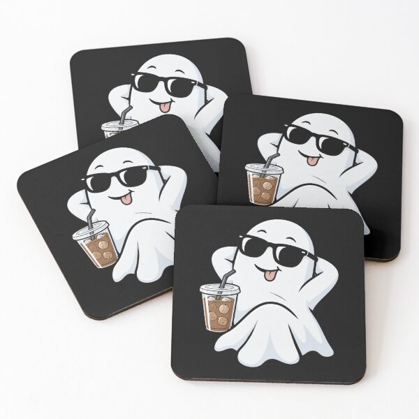 Item preview, Cool Ghost Drinking Iced Coffee Funny Halloween Summerween designed and sold by BethanyAguirre.