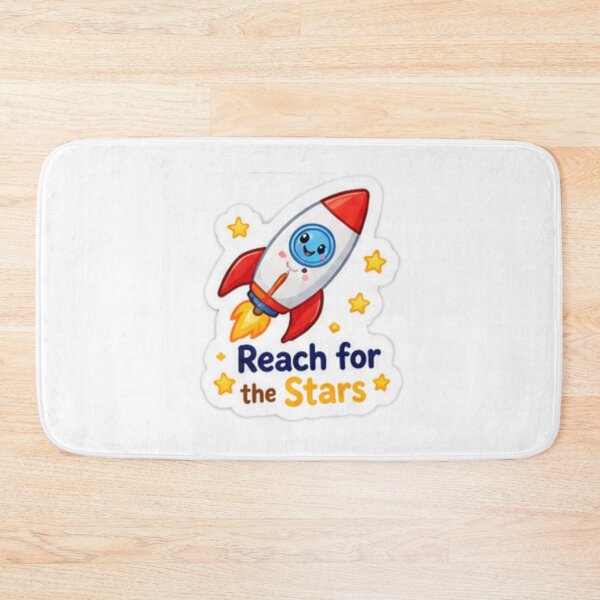 Item preview, Cute Rocket Reach for the Stars Sticker designed and sold by LearnFunStore.
