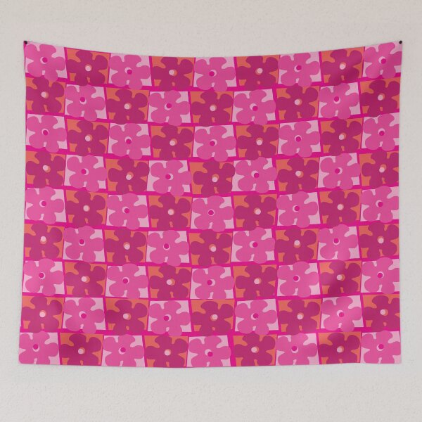 Item preview, Spongebob Floral Wall Art in Hot Pink designed and sold by neonflwr.